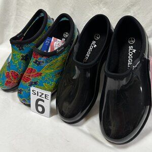 Two for One Price!!! Sloggers Waterproof Rain Shoes - Black & Mid Summer Blue